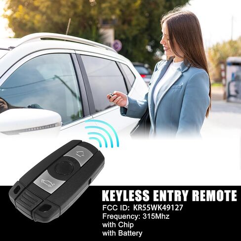 Keyless Entry Remote for BMW 1 3 5 6 Series 2006-2014 315Mhz KR55WK49127 3 Button Reusable | Control Replacement Car Key Fob 1 Pcs in Saudi Arabia