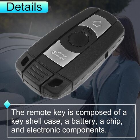 Keyless Entry Remote for BMW 1 3 5 6 Series 2006-2014 315Mhz KR55WK49127 3 Button Reusable | Control Replacement Car Key Fob 1 Pcs in Saudi Arabia