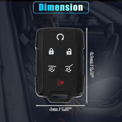 X AUTOHAUX 2pcs 315MHz M3N-32337100 Keyless Entry Remote Ignition Transponder Key Fob for Chevrolet Suburban 2017-2020 for Chevrolet Tahoe 2018-2020 46 Chip 6 Buttons in Saudi Arabia