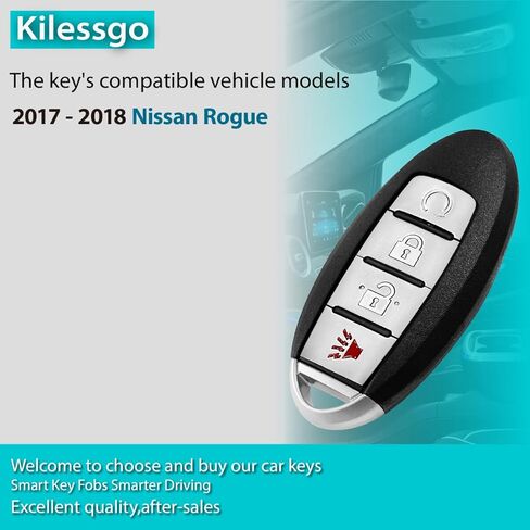 Fits for Nissan Rogue 2017 2018 Key Fob KR5S180144106 433MHz 4 Buttons(Set of 2) in Kuwait