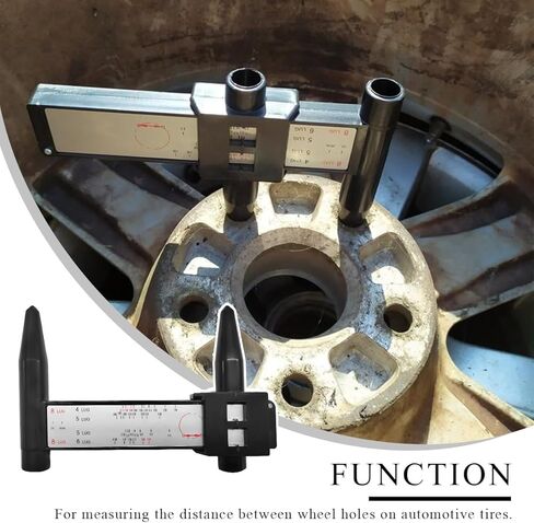 Wheel PCD Gauge, Wheel Rim Bolt Pattern Measuring Tool PCD Ruler for Quick Measurement, Universal Wheel Stud Lug Bolt Pattern Gauge for 4 5 6 8 Holes Sliding Caliper in Saudi Arabia