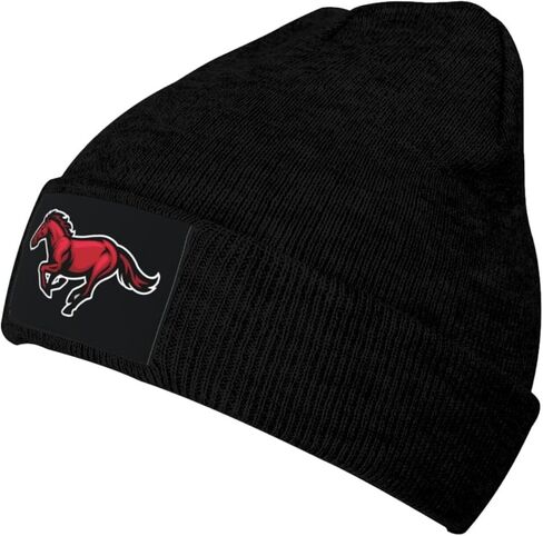 Running Mustang Horse Beanie Hats for Men Women Cuffed Plain Skull Knit Caps in Saudi Arabia
