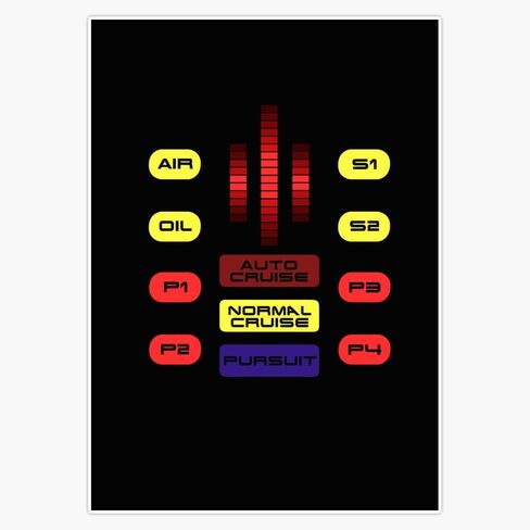Knight Rider KITT Car Dashboard Graphic 5" Removable Magnetic Bumper Sticker | Heavy-Duty Vehicle Magnet in Saudi Arabia