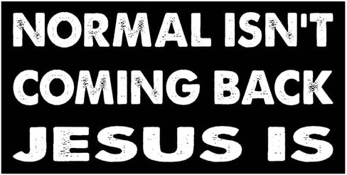 7.5x3.75(in) - Funny Magnet - Normal Isn't Coming Back Jesus is Bumper Magnet - Normal Isn't Coming Back Jesus is Bumper Sticker - Vehicle, Car, Truck in Saudi Arabia