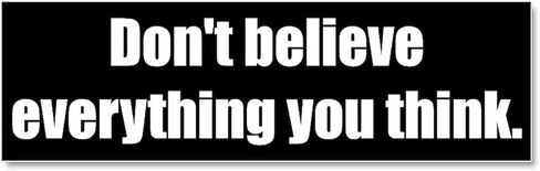 CafePress Don't Believe Everything You Think (Car Magnet) 10" x 3", Bumper Magnet in Saudi Arabia