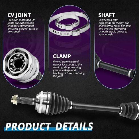 Front CV Axle Replacement for 2003 2004 2005 2006 Acura MDX, 2005 2006 2007 2008 Honda Pilot, Driver and Passenger Side HO-8633A HO-8634A in Saudi Arabia