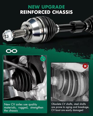 SCITOO Front CV Axle Shaft Assembly Compatible with 2015-2017 for Chrysler 200 FWD NCV12125,52123600AA,52123600AB,68291662AA in Saudi Arabia