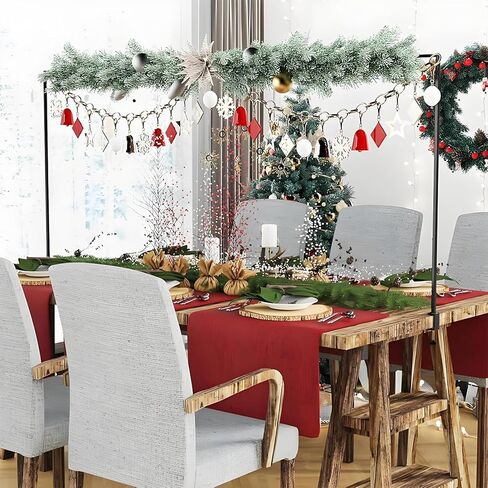 Over The Table Rod Stand with Clamps, Adjustable 46"-100'' Length 29"-55" Height Metal Desktop Arch Stand for Party Wedding Anniversary Christmas. in Kuwait