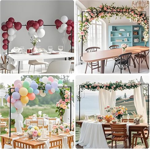 Over The Table Rod Stand with Clamps, Adjustable 46"-100'' Length 29"-55" Height Metal Desktop Arch Stand for Party Wedding Anniversary Christmas. in Kuwait