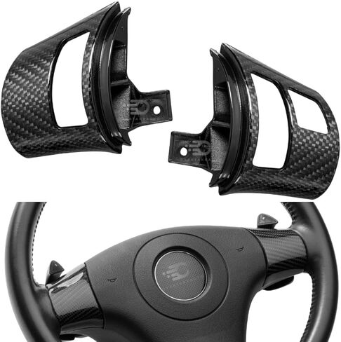 Real Carbon Fiber Steering Wheel Button Trim Cover Frame Bezels for Chevy Corvette C6 2006-2011 Interior Accessories Carbon Fiber Replacement Part Kit (No Button Holes) in Saudi Arabia