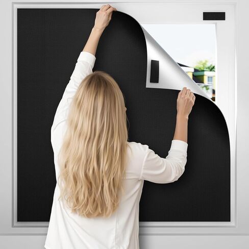 100% Blackout Curtains for Bedroom, Portable Window Shades for Travel, Black Out Window Cover No Drilling, Cuttable for Bedroom, Nurseries, Media Room, RV 57 x 39 inch in Saudi Arabia