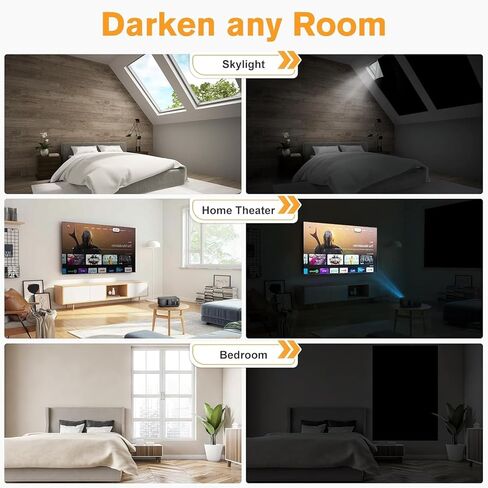 100% Blackout Curtains for Bedroom, Portable Window Shades for Travel, Black Out Window Cover No Drilling, Cuttable for Bedroom, Nurseries, Media Room, RV 57 x 39 inch in Saudi Arabia