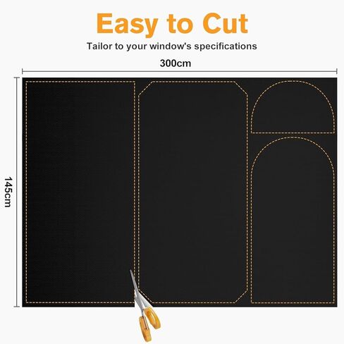 100% Blackout Curtains for Bedroom, Portable Window Shades for Travel, Black Out Window Cover No Drilling, Cuttable for Bedroom, Nurseries, Media Room, RV 57 x 39 inch in Saudi Arabia