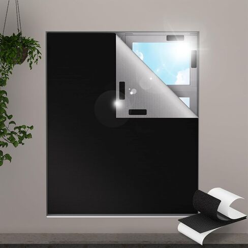 100% Blackout Curtains for Bedroom, Portable Window Shades for Travel, Black Out Window Cover No Drilling, Cuttable for Bedroom, Nurseries, Media Room, RV 57 x 39 inch in Saudi Arabia