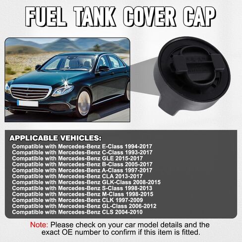 Riloer Gas Oil Filler Plug Cover, Fuel Tank Cap Replaces A0000101685, A0000101385, A0000101585, A0000101485, Compatible with Mercedes-Benz GLK-Class 2008-2015, 1 pc in Saudi Arabia