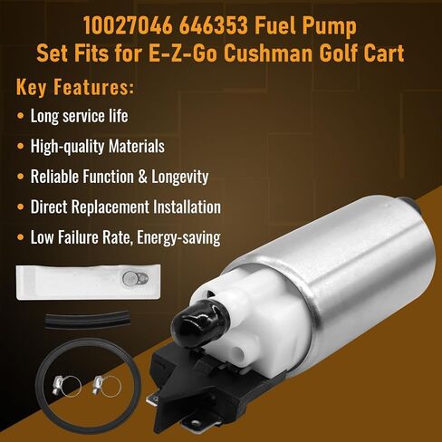 Fuel Pump Fits for E-Z-Go Golf Cart Cushman 10027046 646353 Electric Fuel Pump Kit Set in Kuwait