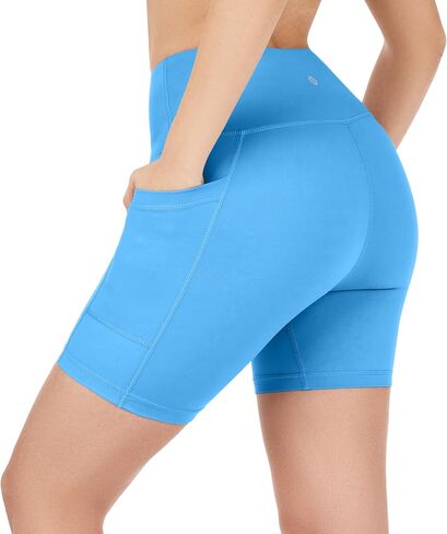 Nirlon NirLUX Yoga Shorts for Women - Soft Womens Workout Leggings for Gym & Yoga - Womens Biker Shorts with Pockets in Kuwait
