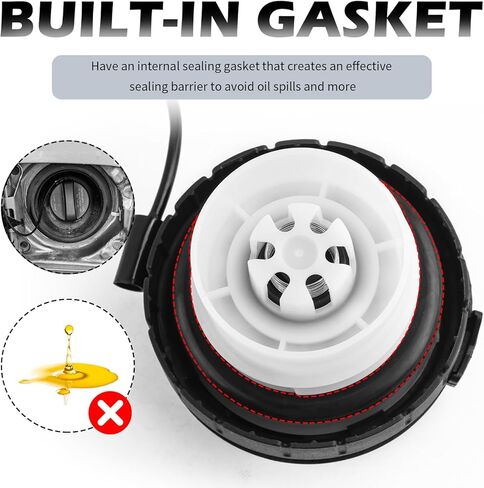 Car Gas Cap Replacement OEM 17251-3JA0A,Anti-lost Car Fuel Cap with Built-in Seal Ring Compatible with Infiniti Nissan,Professional Fuel Tank Caps with Fasteners in Saudi Arabia