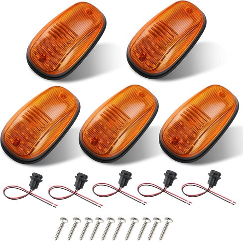 Bestview 5pcs LED Cab Roof Marker Lights Top Clearance Running Lamps for 2003-2018 Dodge Ram 1500 2500 3500/2011-2018 Ram 4500 5500 Pickup Trucks(Orange Lens/Amber Lights) in Saudi Arabia
