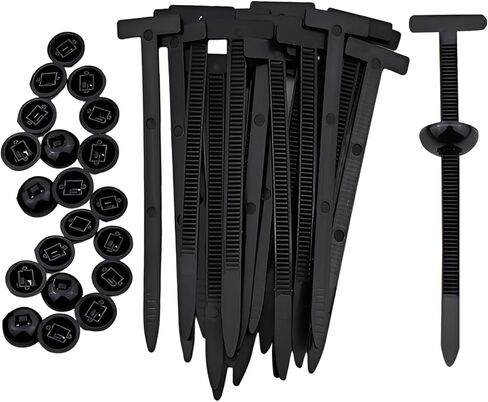 Nylon Universal Cable Tie Buckle for Car Repair, 20PCS Self-Locking Zip Tie Clips, Snap-Fit Automotive Fasteners for Bumper Fender Panel Quick Fix in Kuwait