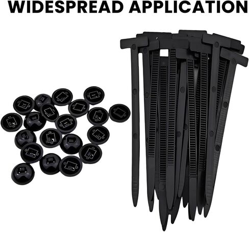 Nylon Universal Cable Tie Buckle for Car Repair, 20PCS Self-Locking Zip Tie Clips, Snap-Fit Automotive Fasteners for Bumper Fender Panel Quick Fix in Kuwait