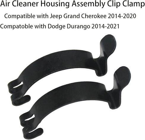 2 حزمة 68148071AA صندوق مرشح تنظيف الهواء مبيت مشابك متوافقة مع جيب جراند شيروكي 2014 2015 2016 2017 2018 2019 2020، لدودج دورانجو 2014 2015 2016 2017 2018 2019 2020 2021 in Kuwait