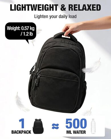 حقائب ظهر جامعية سوداء من coofay للنساء حقيبة ظهر جمالية خفيفة الوزن للكلية مقاومة للماء للكمبيوتر المحمول حقيبة ظهر لطيفة للسفر حقيبة ظهر نهارية حقيبة كمبيوتر بسيطة للرجال in Kuwait