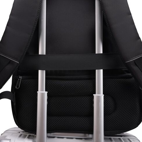 Laptop Backpack for Business Travel and Flight Water Resistant with USB Charging Port Lightweight Durable Large bag for Men and Women Fits 15.6 Inch Laptop Black in Saudi Arabia