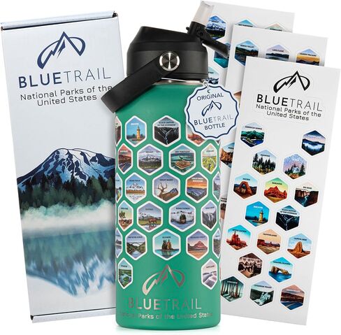 National Parks Water Bottle with Stickers in Saudi Arabia