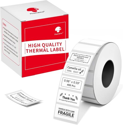 Phomemo M110 Labels- 400 Labels for M110/M100/M220/M221/M108/M250/M260 Label Printer, 0.98" X 0.59"(25x15mm), Small Address Label,Home, Office in Saudi Arabia