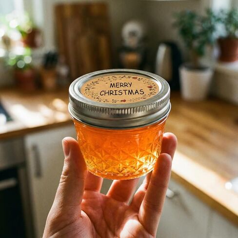 160PCS Canning Labels for Mason Jars and Lids 2 Inch Round Blank Brown Stickers Tag with 4 Different Wreath Designs for Bottles Food Containers Gift Bags in Saudi Arabia