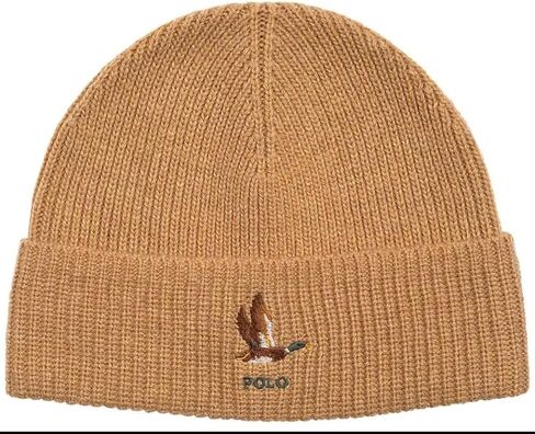 POLO RALPH LAUREN Duck Embroidered Wool Blend Beanie - Classic Camel in Saudi Arabia
