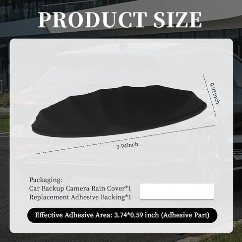 Silicone Car Backup Camera Rain Shield,Soft Wider Backup Camera Rain Cover for Providing Clear Reversing Image,Universal Self-Adhesive Reverse Cameras Rains Cover Car Accessories (Standard) in Kuwait