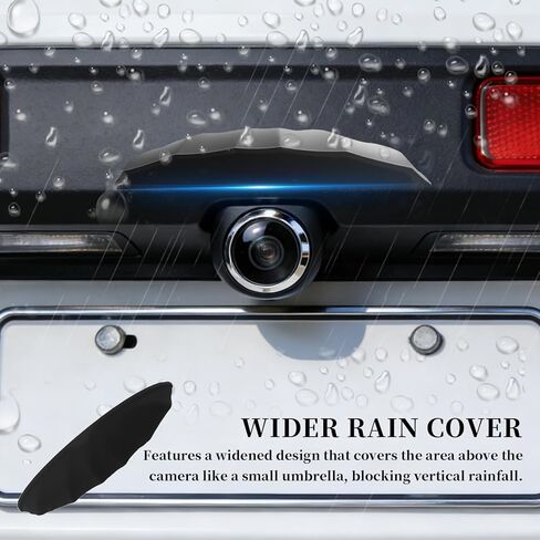 Silicone Car Backup Camera Rain Shield,Soft Wider Backup Camera Rain Cover for Providing Clear Reversing Image,Universal Self-Adhesive Reverse Cameras Rains Cover Car Accessories (Standard) in Kuwait