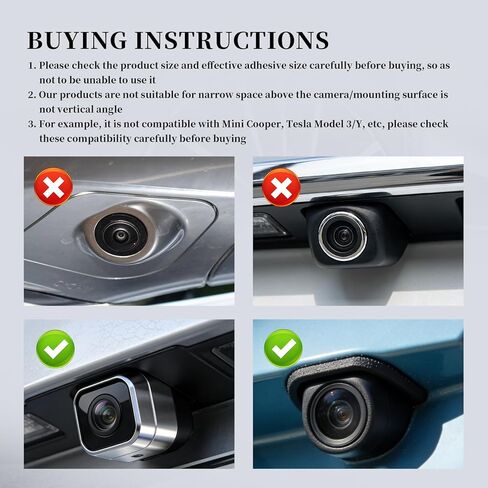 Silicone Car Backup Camera Rain Shield,Soft Wider Backup Camera Rain Cover for Providing Clear Reversing Image,Universal Self-Adhesive Reverse Cameras Rains Cover Car Accessories (Standard) in Kuwait