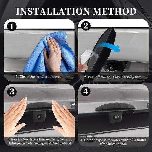 Silicone Car Backup Camera Rain Shield,Soft Wider Backup Camera Rain Cover for Providing Clear Reversing Image,Universal Self-Adhesive Reverse Cameras Rains Cover Car Accessories (Standard) in Kuwait