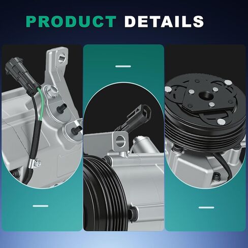 CO 29002C AC Compressor with Clutch Compatible with Chevy, GMC Silverado, Suburban, Sierra, Avalanche, Express, Tahoe, Yukon, Escalade, Replace 15036042,15068853, Air conditioner Compressor in Kuwait