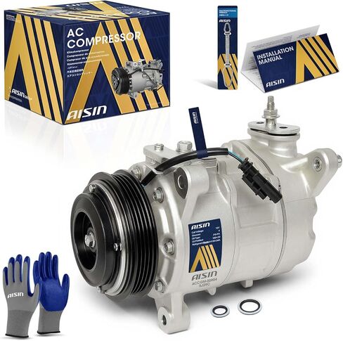 AISIN ACCGM-00904 Air Conditioner AC Compressor - Compatible with Chevrolet Silverado GMC Sierra 1500 2019-2023, Silverado Sierra 2500 3500 HD 2020-2023 - with 4-Pulley Groove, with Clutch in Saudi Arabia