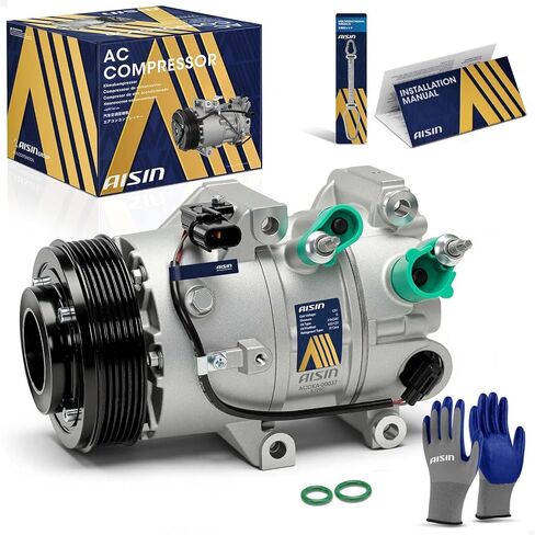 AISIN ACCKA-00037 Air Conditioner AC Compressor - Compatible with Kia Stinger 2018-2021 2.0L - with 6-Pulley Groove, with Clutch in Saudi Arabia