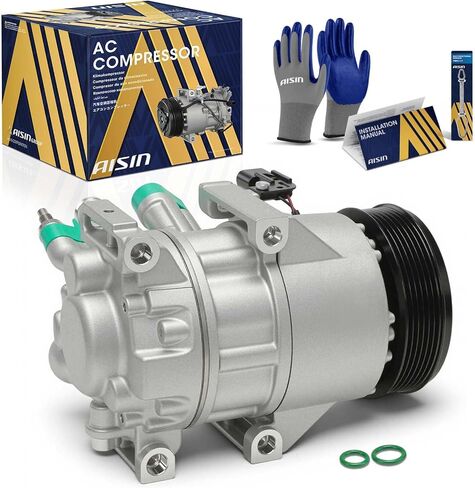 AISIN ACCKA-00037 Air Conditioner AC Compressor - Compatible with Kia Stinger 2018-2021 2.0L - with 6-Pulley Groove, with Clutch in Saudi Arabia