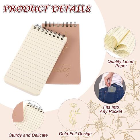 Small Notebooks 3x5, 8 Pcs Cute Pocket Notepads, Mini Spiral Notebook Nursing School Essentials, School Office Supplies in Saudi Arabia