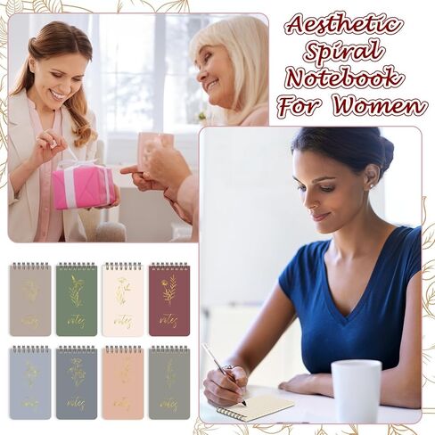 Small Notebooks 3x5, 8 Pcs Cute Pocket Notepads, Mini Spiral Notebook Nursing School Essentials, School Office Supplies in Saudi Arabia