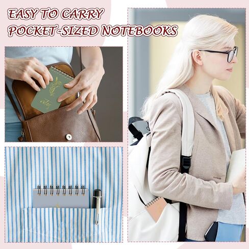 Small Notebooks 3x5, 8 Pcs Cute Pocket Notepads, Mini Spiral Notebook Nursing School Essentials, School Office Supplies in Saudi Arabia