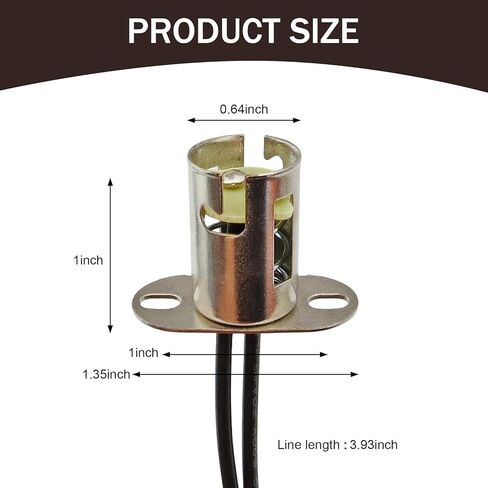2 PCS 1157 Bulb Socket, LED Bulb Socket Adapter with Wire Connectors, Automotive LED 1157 High and Low Foot Lamp Holder, Universal for Car Truck (Silver) in Kuwait