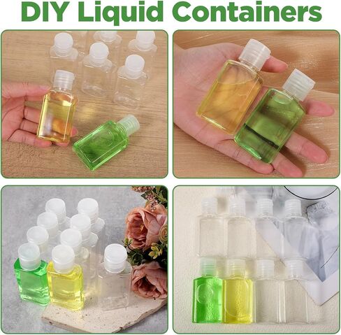 100 Pcs 1 oz Travel Bottles - Clear PET Refillable Containers with Flip Caps, Leak-Proof Mini Bottles for Shampoo, Lotion, Hand Sanitizer & More in Kuwait