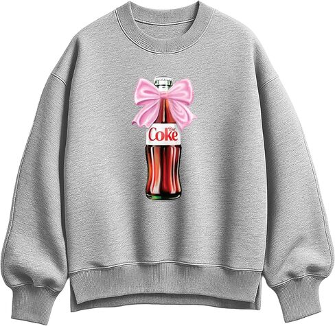 HYBRID APPAREL Coca-Cola - Diet Coke Bottle Bow - Ladies Oversized Fleece Crew Sweatshirt in Saudi Arabia