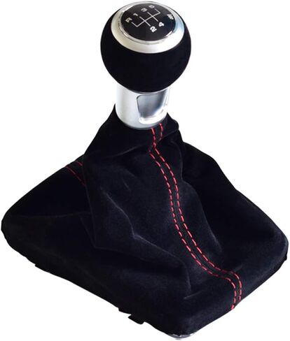 5 Speed Car Gear Shift Knob Cover Black Suede Leather Dust Boot Cover Replacement for Audi A3 S3 8V-8P S-line 2014-2020 in Saudi Arabia