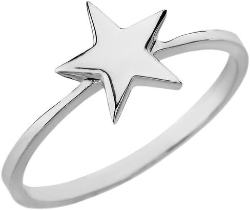 High Polish 925 Sterling Silver Star Stackable Classic Ring in Kuwait
