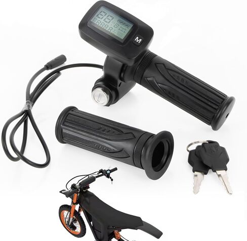 PSLER Electric Bike Throttle Handle with M Button 48V for Tuttio Soleil 01 Electric Dirt Bike Motorcycle, Equipped with Display in Saudi Arabia