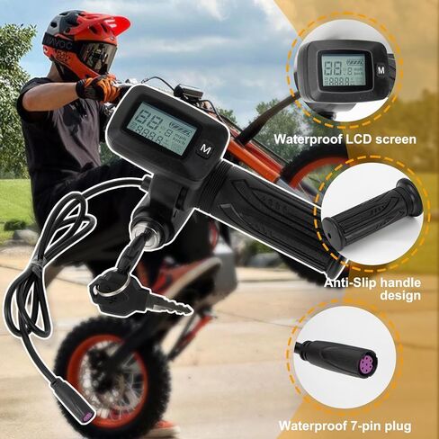 PSLER Electric Bike Throttle Handle with M Button 48V for Tuttio Soleil 01 Electric Dirt Bike Motorcycle, Equipped with Display in Saudi Arabia